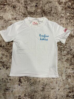 MC2 Saint Barth Boys White Portofino Habitué T-Shirt Size 4Y